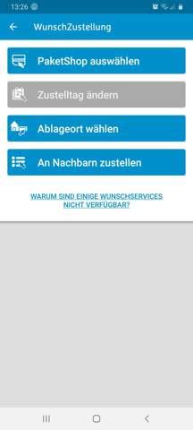 wieso kann ich bei hermes meine zustellung nicht ändern